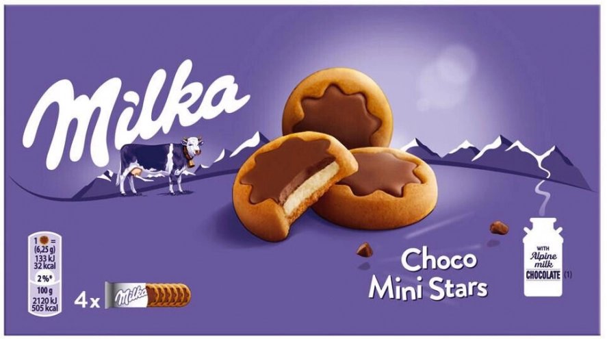 Печиво Milka Choco Mini Stars 185 г