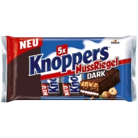 Шоколадно-вафельные батончики Knoppers NussRiegel Dark с фундуком 200г