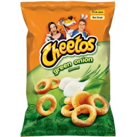 Кукурузные чипсы Cheetos Кольца Зелёный Лук 145г