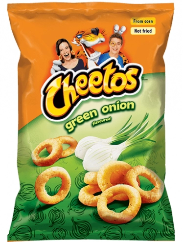 Кукурузные чипсы Cheetos Кольца Зелёный Лук 130г