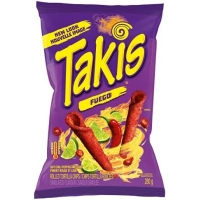 Чипсы Takis Fuego Rolls Hot Chili Pepper & Lime Flavored Spicy 280g