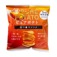 Чипсы Японские Koikeya Pure Potato Chips Consommé Консоме 52г