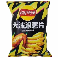 Китайские чипсы Lay's Big Wave Roasted Chicken Wing Куриные крылышки Гриль 70г