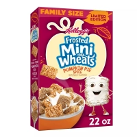 Хлопья для завтрака со вкусом тыквенного пирога Kellogg's Frosted Mini Wheats Pumpkin Pie Spice Cold Breakfast Cereal 623г
