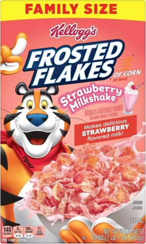 Пластівці на сніданок Полуничний коктейль Kellogg's Strawberry Milkshake Frosted Flakes 652г