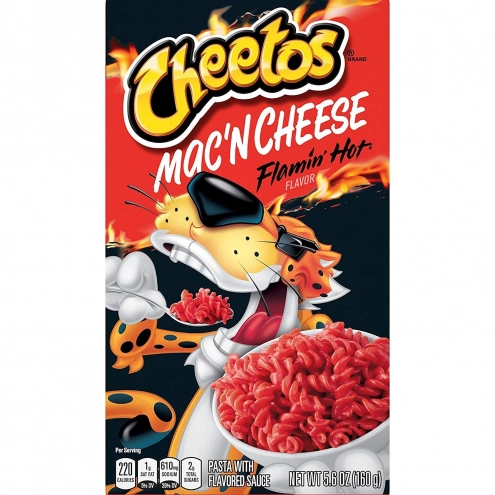 Острые макароны с сыром Cheetos Mac’n Cheese Flamin Hot 160г