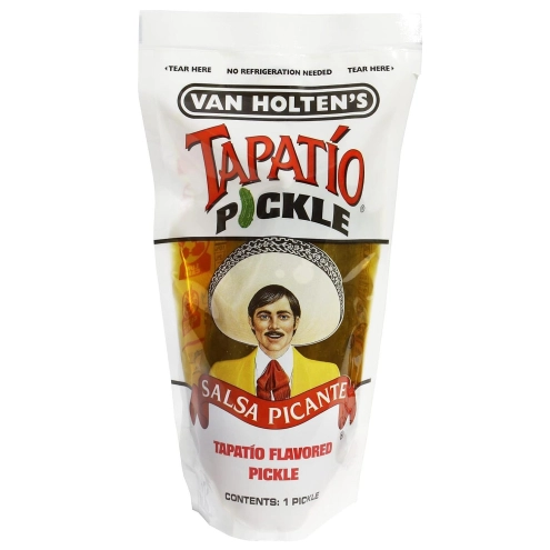 Кислый пикантный огурец Van Holten's Tapatio Pickle Salsa Picante с острым соусом 140г