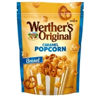 Попкорн Werther's Original Caramel Popcorn with Pretzels & Seasalt с карамелью и солеными крендельками 170г