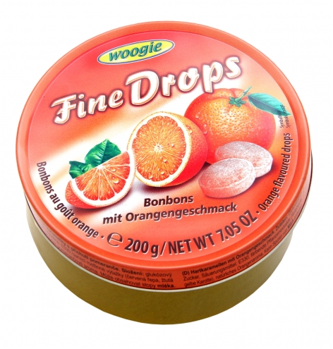 Леденцы драже Fine Drops Orange Bonbons 200г
