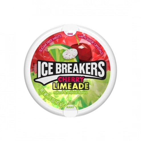 Освежающие драже Ice Breakers Cherry Limeade Sugar Free без сахара (Вишневый лимонад) 42г