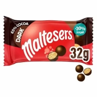 Цукерки шоколадні кульки Maltesers Dark 32г