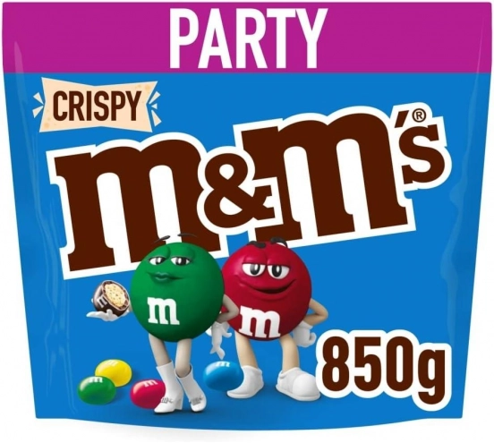 Драже з молочним шоколадом M&M's Crispy Milk Chocolate Party 850г