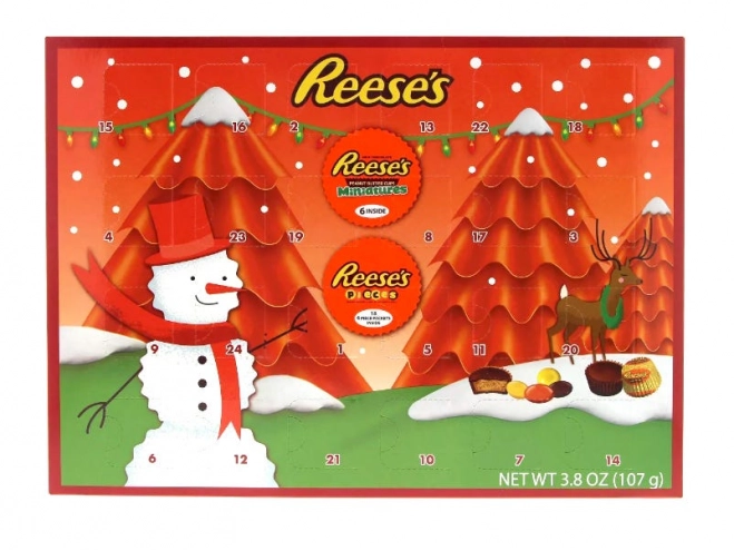 Адвент Календар із шоколадом Reese's Holiday Christmas Advent Calendar 107г