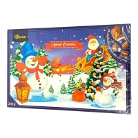 Адвент календарь с шоколадными фигурками Baron Chocolate AdventCalendar 200г