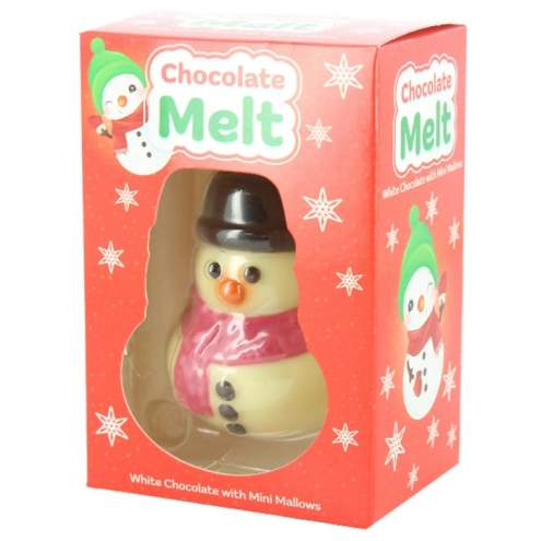 Шоколадная бомбочка Снеговик Christmas Snowman Chocolate Melt Bomb 38г