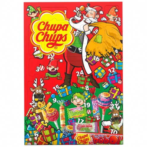 Адвент Календар Chupa Chups Merry Christmas Advent Calendar з цукерками та жуйками 210.7г