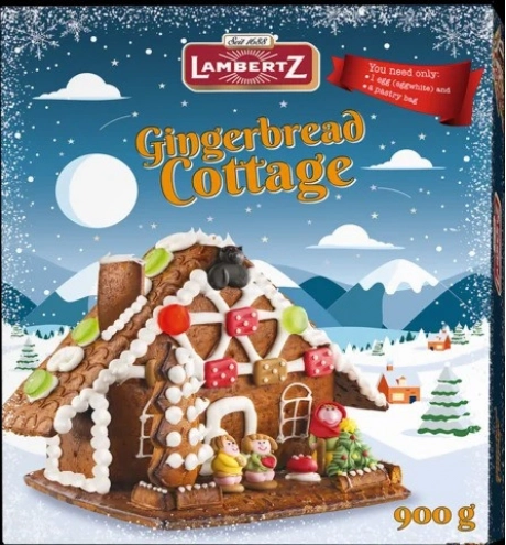 Пряничный домик с фигурками Gingerbread Cottage Lambertz 900г