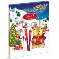 Адвент календарь с шоколадными конфетами Lindt Gold Teddy Advent Calendar 170г