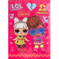 Адвент Календарь с шоколадками LOL Pink AdventCalendar для девочки 75г