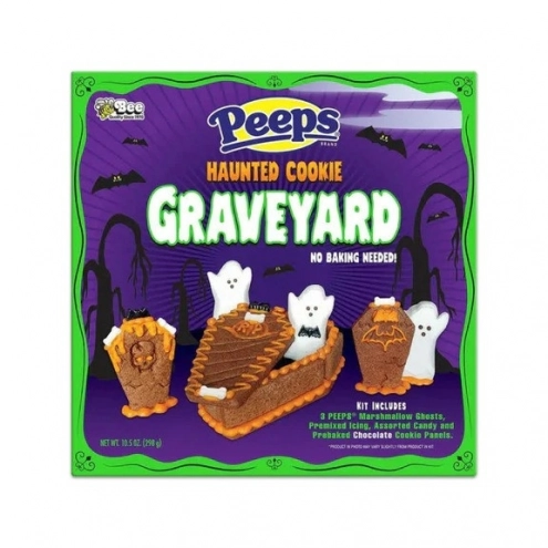 Набор печенья "Призраки и Кладбище" Peeps Haunted Cookie Graveyard Halloween Candy 298г