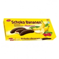 Бананы в шоколаде Schoko Bananen с малиной 300г