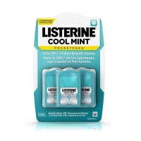 М'ятні смужки для рота Listerine Cool Mint Pocketpaks Лістерин 72шт