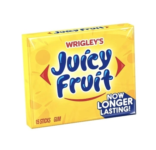 Жвачка Wrigley Juicy Fruit Фруктовая 15 пластинок