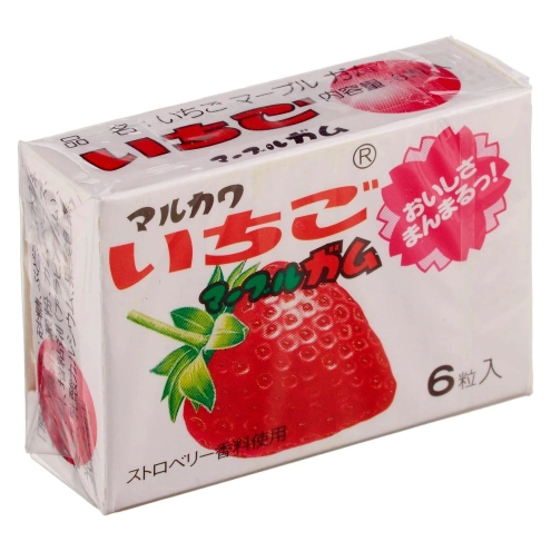 Японская жвачка Marukawa Seika Strawberry Клубника (6 шариков) 6.5г