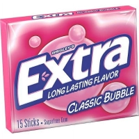Жвачка для надувания пузырей Wrigley's Extra Classic Bubble Баблгам без сахара 1 уп х15 шт