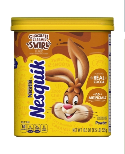 Какао Nesquik Nestle Chocolate Caramel Swirl Drink Mix 525г