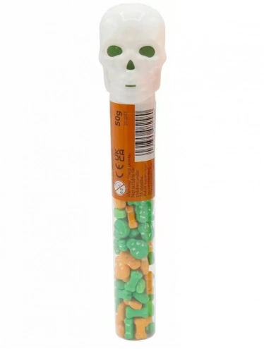 Туба Череп с леденцами с фруктовым вкусом Candy Realms Spooky Tubes 50г