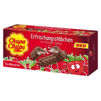 Шоколадні палички Chupa Chups з полуничним соком