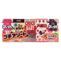 Японські цукерки Meiji Petit Assort Chocolate Selection Шоколадні 5x50г