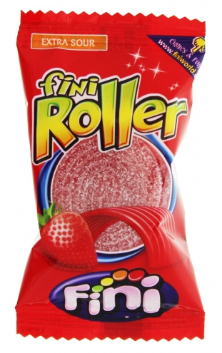 Жувальні цукерки Fini Roller кисла Полуниця