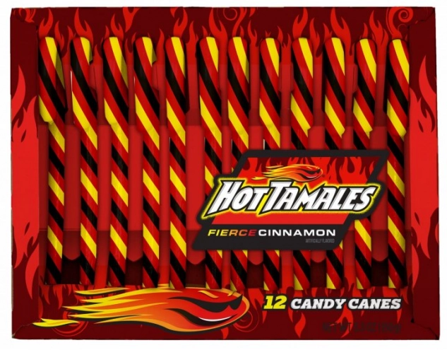 Леденцы трость с корицей Hot Tamales Candy Canes 150г