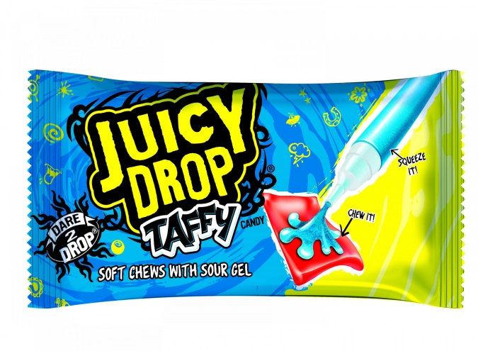 Цукерки Juicy Drop Taffy Candy Блакитна упаковка
