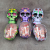 Череп 3-D графика с конфетами на Хэллоуин фиолетовый Halloween Skull Tin with Smarties Violet 17г