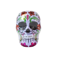 Череп 3-D графика с конфетами на Хэллоуин белый Halloween Skull Tin with Smarties White 17г