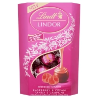 Цукерки Lindt Lindor Raspberry & Cream Ліндор (малина та вершки) 200 г