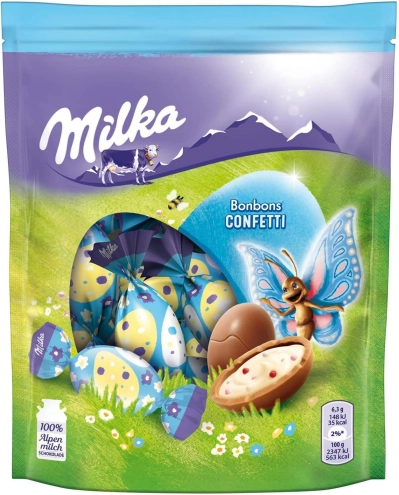 Пасхальные конфеты Milka Bonbons Confetti Конфетти (молочный крем с миндалем) 86г