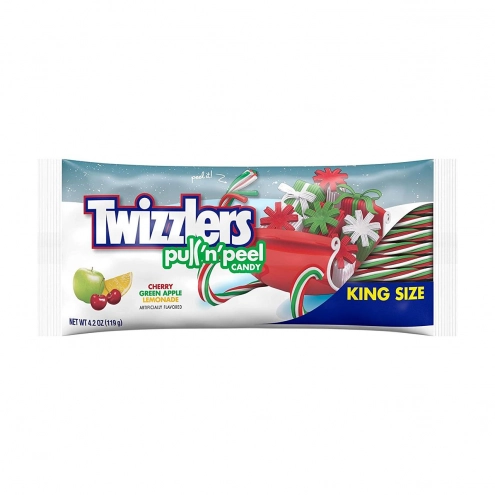 Жувальні цукерки TWIZZLERS PULL 'N' PEEL Holiday Assorted Fruit Фруктове асорті 119г