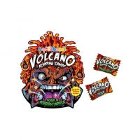 Взрывающиеся во рту конфеты с наклейкой-татуировкой Lolliboni Volcano Popping Candy Cola & Green Apple 18г