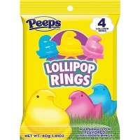 Великодні цукерки Peeps Lollipop Rings Льодяники 40г