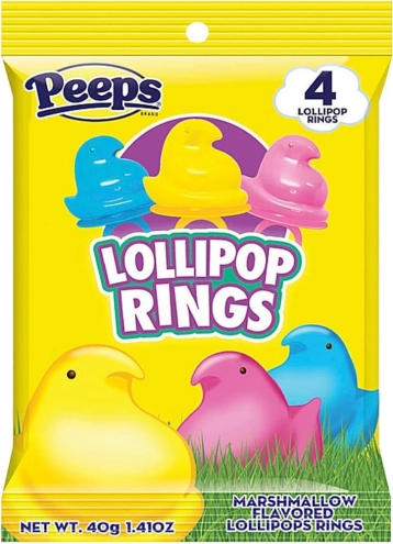 Великодні цукерки Peeps Lollipop Rings Льодяники зі смаком маршмеллоу 40г