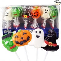 Леденец на палочке Хэллоуин Fusion Select Halloween Candy Lollipops 30шт