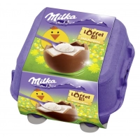 Milka шоколадные яйца с кремом