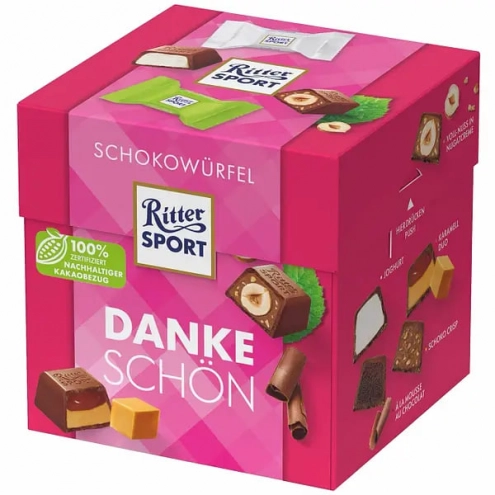 Ritter Sport Schokowurfel Box Dankeschon