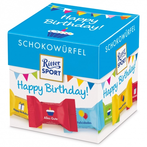 Ritter Sport Schokowurfel Box Happy Birthday