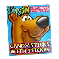 Цукерки з 4 стікерами Scooby Doo Candy Sticks