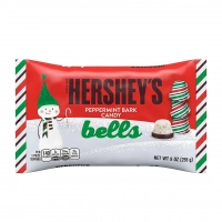 Шоколадно-м'ятні цукерки Hershey's Bells peppermint bark 255г